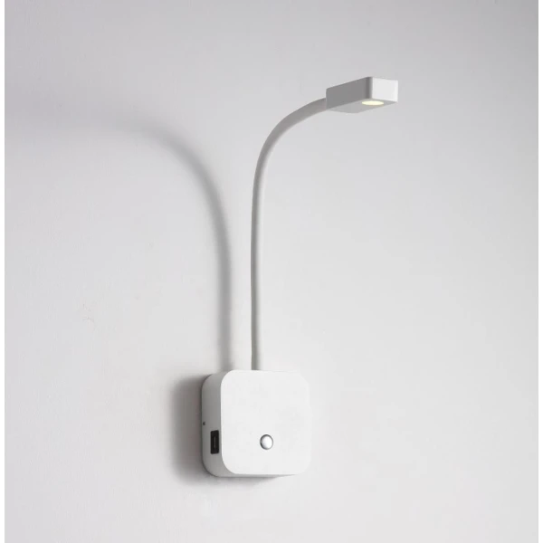 Настінний світильник з USB KLOODI DECO WA-SNAKE SQ565 3K WH - Фото 2