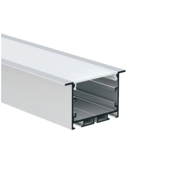 Алюмінієвий профіль KLP5035_3 65*35 (мм) KLOODI для LED стрічок, з розсіювачем врізного монтажу під шпаклівку 3м. (Ціна за 1 штуку) - Фото 1