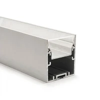 Kloodi KLP3540_3 35*40 (мм). LED профіль підвісний з відсіком для блоків з розсіювачем PC матовий опал, 3м. (Ціна за 1 штуку)