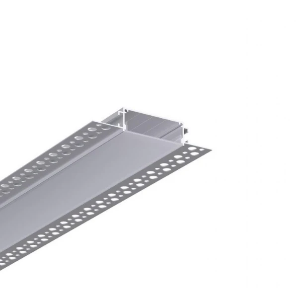 Алюмінієвий профіль KLP5020TR_3 100*18 (мм) KLOODI для LED стрічок, з розсіювачем врізного монтажу під шпаклівку 3м. (Ціна за 1 штуку) - Фото 1