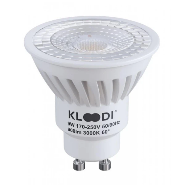 Лампочка LED GU10 9W 3000К 900Lm Kloodi KDGU10-9WSMD 3K 60D - Фото 1