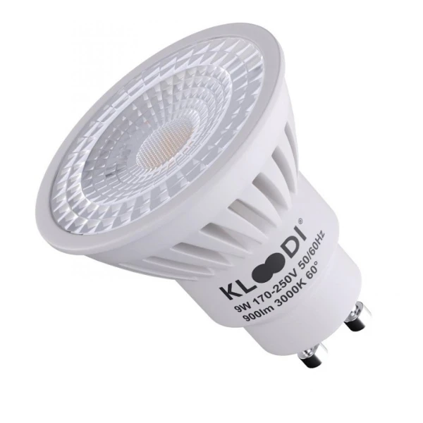 Лампочка LED GU10 9W 3000К 900Lm Kloodi KDGU10-9WSMD 3K 60D - Фото 2