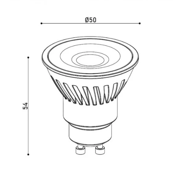 Лампочка LED GU10 9W 3000К 900Lm Kloodi KDGU10-9WSMD 3K 60D - Фото 4
