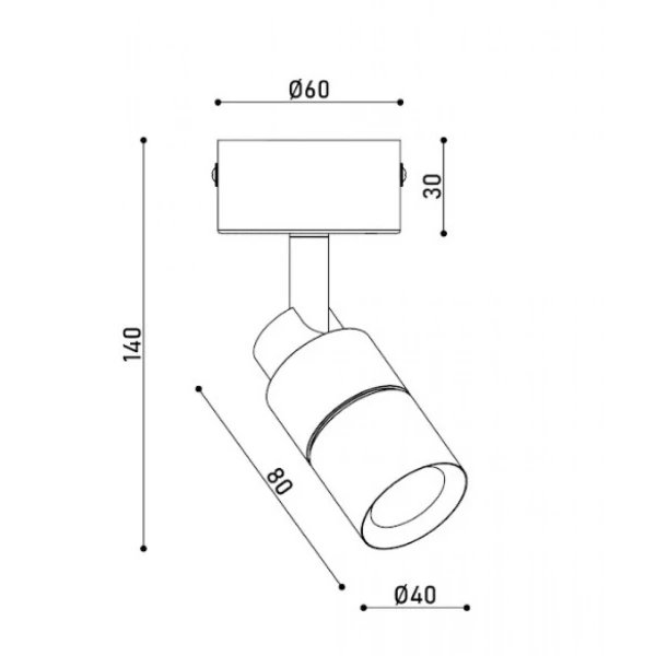 Світильник спот KLOODI KD-02 5W 3K BK - Фото 3