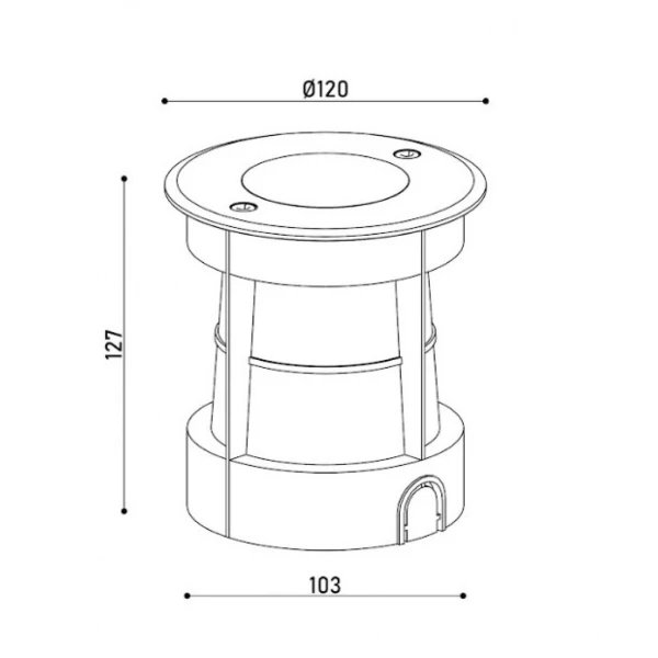 Грунтовий світильник KLOODI KDGL-SC120 GU10 ADJ HC - Фото 3