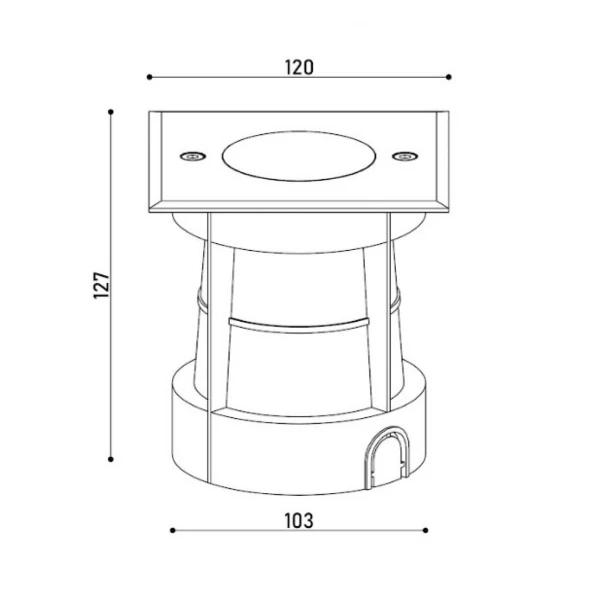 Грунтовий світильник KLOODI KDGL-SC120X120 GU10 ADJ HC - Фото 3