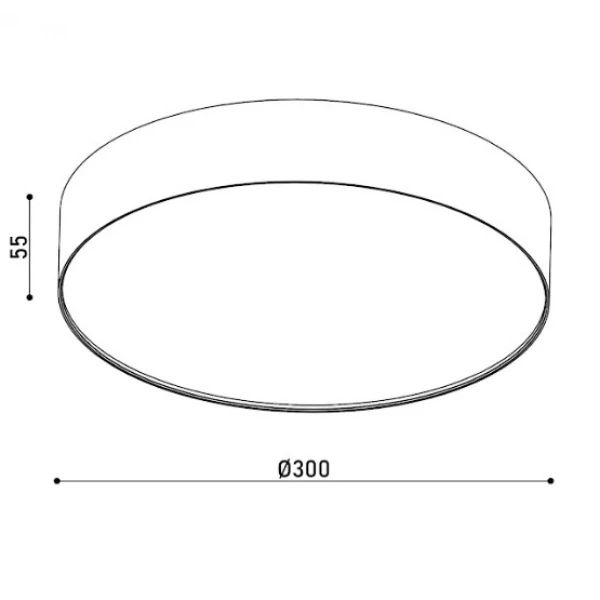 Світильник світлодіодний накладний KLOODI KD-MONZA300 36W 3К WH - Фото 2