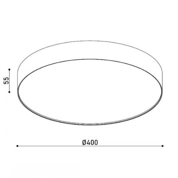 Світильник світлодіодний накладний KLOODI KD-MONZA400 48W 3К WH - Фото 3