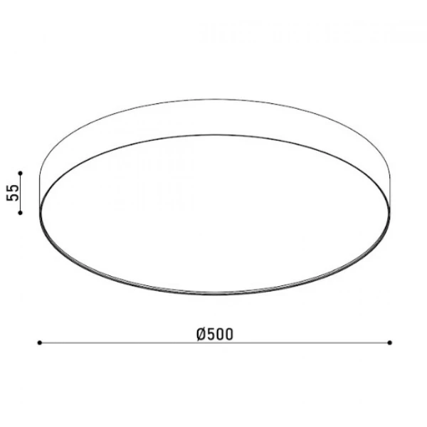 Світильник світлодіодний накладний KLOODI KD-MONZA500 60W 4К BK - Фото 3