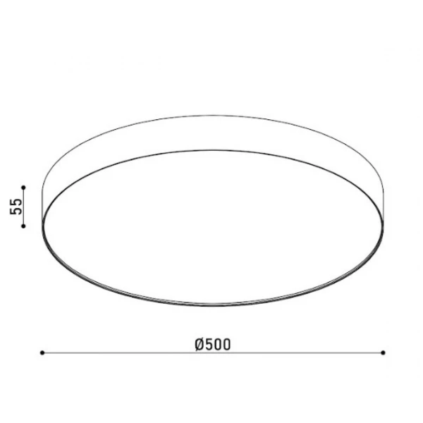 Світильник світлодіодний накладний KLOODI KD-MONZA500 60W 4К WH - Фото 3