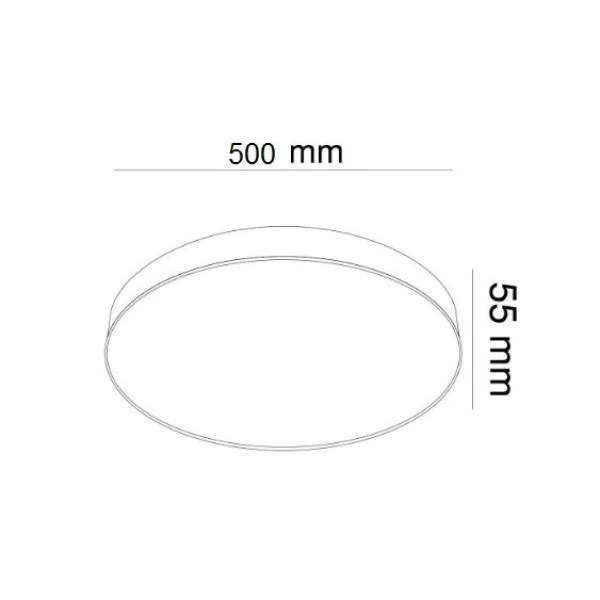 Світильник світлодіодний накладний KLOODI KD-MONZA500 60W 4К WH - Фото 4