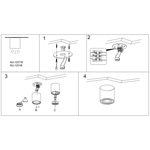 Точковий світильник KLOODI KD-1201 WH - Фото 4