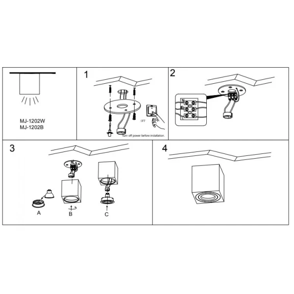 Точковий світильник KLOODI KD-1202 WH - Фото 4