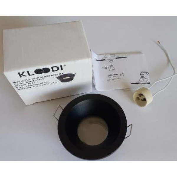 Світильник точковий врізний KLOODI KD-DUNAI R85 IP65 BK - Фото 4