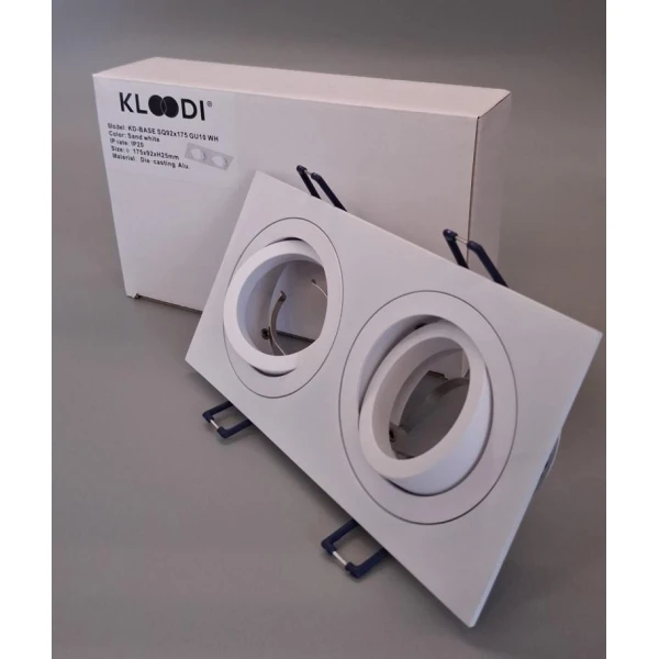Світильник точковий врізний KLOODI KD-BASE SQ92x175 GU10 WH - Фото 6