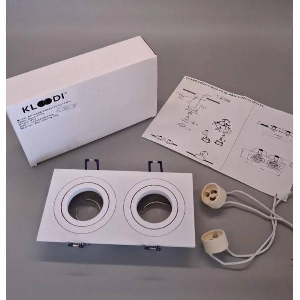 Світильник точковий врізний KLOODI KD-BASE SQ92x175 GU10 WH - Фото 7