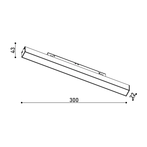 Магнітний трековий світильник KLOODI KDMG-LINE300 PC 12W 4K WH - Фото 4