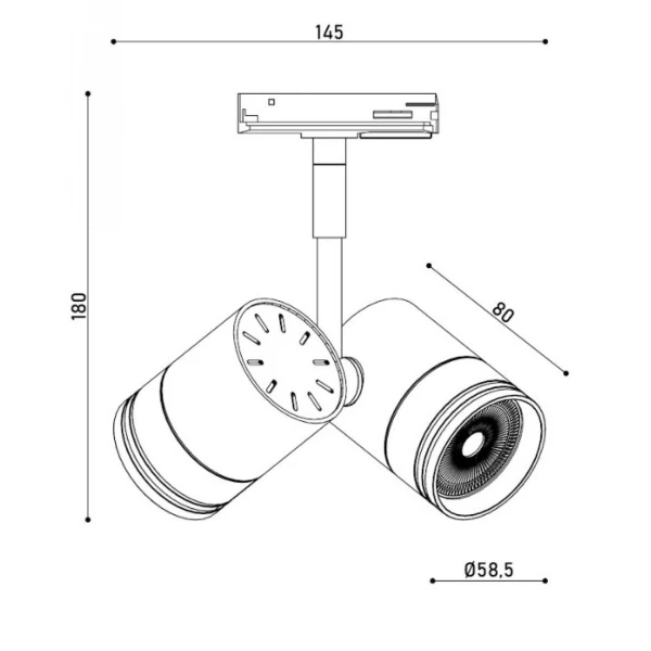 Світильник трековий KLOODI KD-5050/02-2L-BK Track - Фото 3