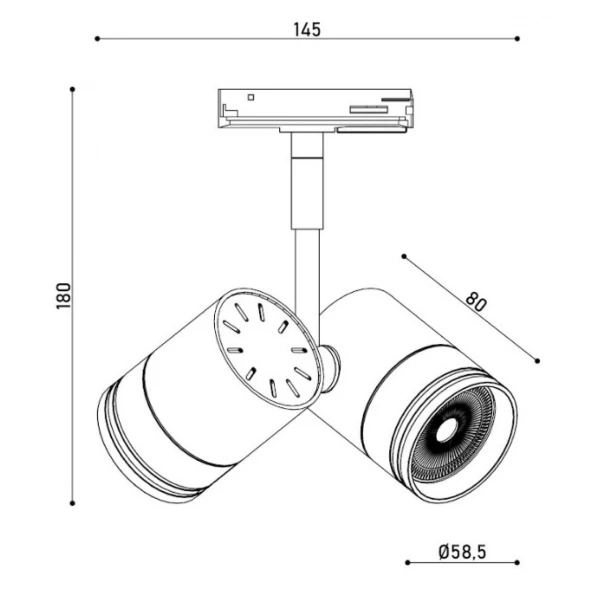 Світильник трековий KLOODI KD-5050/02-2L-WH Track - Фото 3