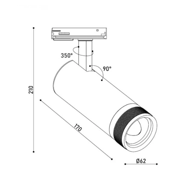 Світильник трековий KLOODI KD-FOCUS 15W 4K WH - Фото 3