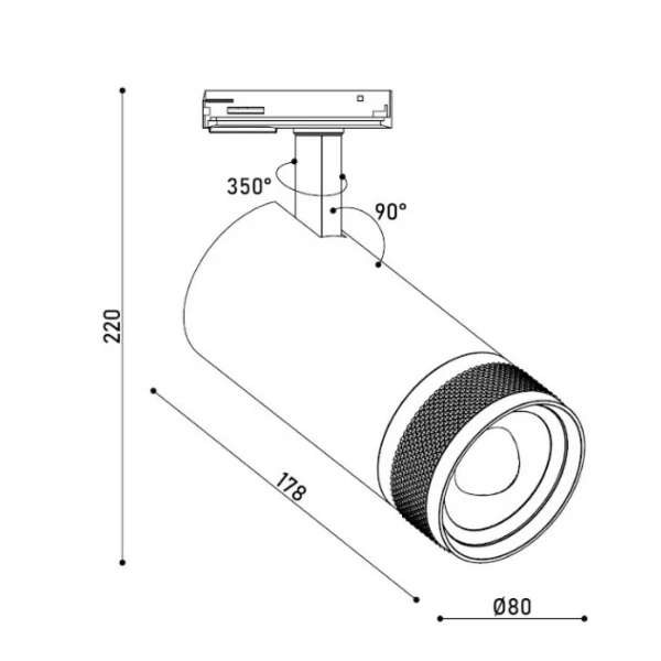 Світильник трековий KLOODI KD-FOCUS 30W 4K WH - Фото 3