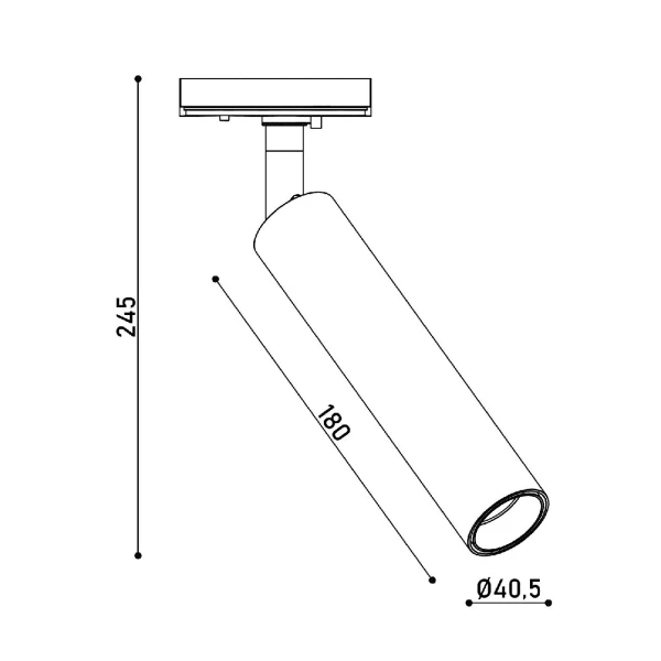 Світильник трековий KLOODI KD-NARO180 7W 3K BK - Фото 3