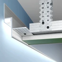 Alumax АПТШ-15 38,6*55 (мм). Профіль тіньового шва з розсіювачем 3 м. (Ціна за 1 м.п.)