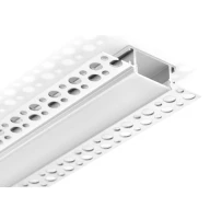 Kloodi KLP2110TR 28,5*14 (мм). Врізний алюмінієвий профіль під шпаклівку, з розсіювачем 3м. (Ціна за 1 штуку)