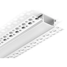 Kloodi KLP2110TR 28,5*14 (мм). Врізний алюмінієвий профіль під шпаклівку, з розсіювачем 3м. (Ціна за 1 штуку)