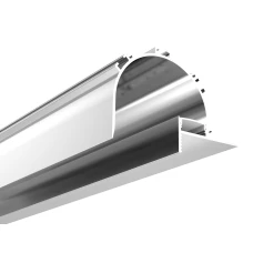 Kloodi KLP078 67,8*101 (мм). Врізний алюмінієвий профіль, ефект "тіньового шва" з розсіювачем PC та підсвіткою 2м. (Ціна за 1 шт)