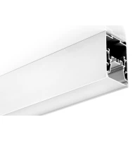 Kloodi KLP5075-R1 50*75 (мм). Підвісний та накладний алюмінієвий профіль для LED стрічок, з розсіювачем  2,5 м (Ціна за 1 штуку)