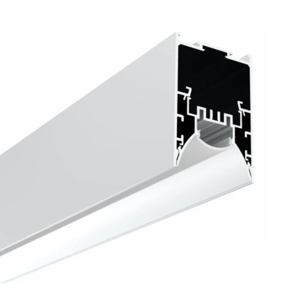 Алюмінієвий профіль KLP5080 KLOODI для LED стрічок, з розсіювачем підвісного монтажу 2,5 м (Ціна за 1 штуку) - Фото 1