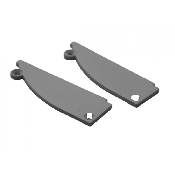 Заглушка пластикова, сіра KLP082 EC для LED профілю KLP082_3 WH KLOODI, 1 шт.