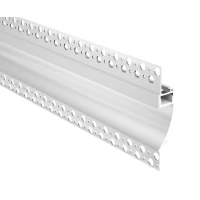 Kloodi KLP082_3 WH 18,5*96 (мм). Врізний алюмінієвий профіль під шпаклівку для LED стрічок, з розсіювачем PC 3м. (Ціна за 1 штуку)