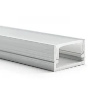 Kloodi KLP1408_2 14*8 (мм). Підвісний та накладний алюмінієвий профіль для LED стрічок, з розсіювачем PC 2м. (Ціна за 1 штуку)