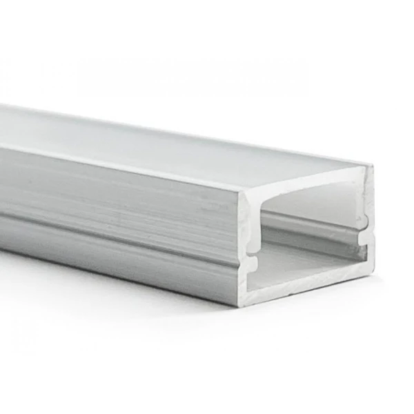 Алюмінієвий профіль KLP1408_2 KLOODI для LED стрічок, з розсіювачем накладного та підвісного монтажу 2м. (Ціна за 1 штуку) - Фото 1