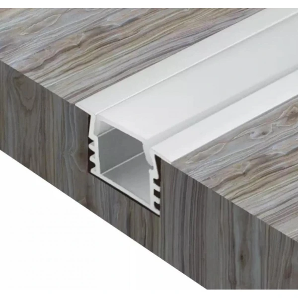 Алюмінієвий профіль KLP1612KR_2 KLOODI для LED стрічок, з розсіювачем врізного монтажу 2м. (Ціна за 1 штуку) - Фото 7