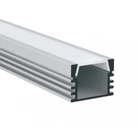 Kloodi KLP1612_2 16*12 (мм). Підвісний та накладний алюмінієвий профіль для LED стрічок, з розсіювачем PC 2м. (Ціна за 1 штуку)