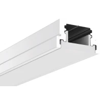 Kloodi KLP2213_2 22*13 (мм). Підлоговий алюмінієвий профіль для LED стрічок, з розсіювачем PC 2м. (Ціна за 1 штуку)