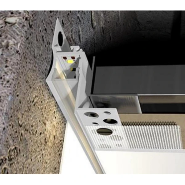 Алюмінієвий профіль KLP4062TR_3 KLOODI для LED стрічок, з розсіювачем врізного монтажу (ефект "тіньового шва") 3м. (Ціна за 1 штуку) - Фото 7