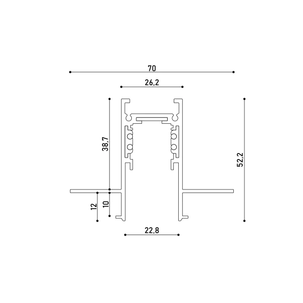 Рейка до магнітних трекових світильників KDMG-TR 3M WH KLOODI - Фото 2