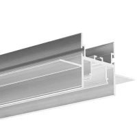 KLUS FOLED 32,2*35,5 (мм). Врізний алюмінієвий профіль для LED стрічок, з розсіювачем, 2м. (Ціна за 1 штуку)