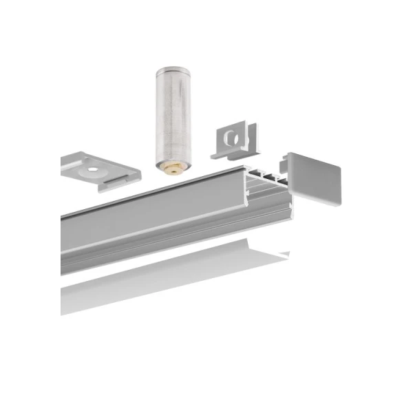 Алюмінієвий профіль GIZA для LED стрічок, з розсіювачем KLUS, 2м. (Ціна за 1 штуку) - Фото 5