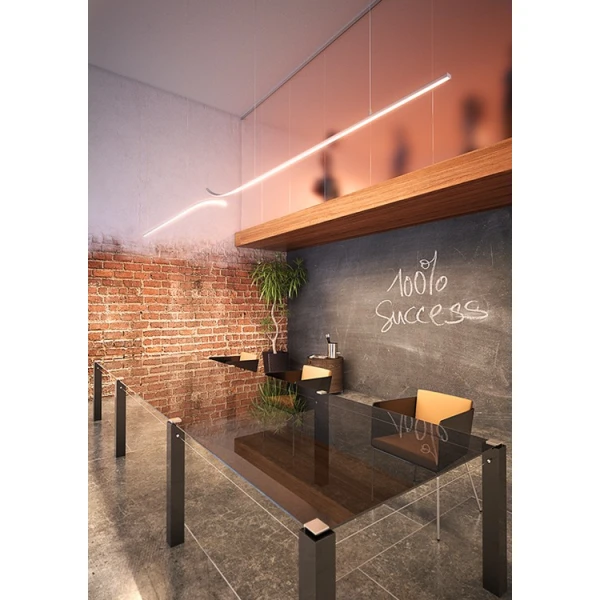 Алюмінієвий профіль GIZA-LL для LED стрічок, з розсіювачем KLUS, 3м. (Ціна за 1 штуку) - Фото 8