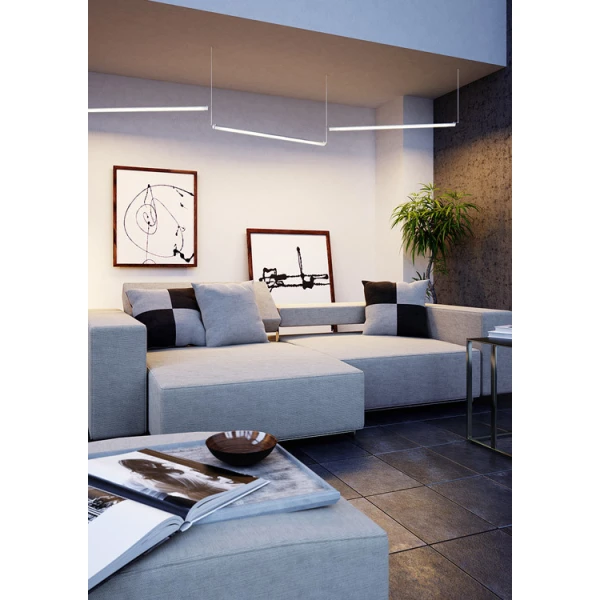 Алюмінієвий профіль GIZA для LED стрічок, з розсіювачем KLUS, 2м. (Ціна за 1 штуку) - Фото 4