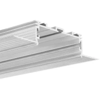 KLUS KOZUS-50 50*18,5 (мм). Врізний алюмінієвий профіль для LED стрічок під шпаклівку, з розсіювачем, 2м. (Ціна за 1 штуку)