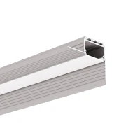 KLUS KOZUS-CR 26,8*17,5 (мм). Алюмінієвий профіль для LED стрічок, з розсіювачем, 3м. (Ціна за 1 штуку)
