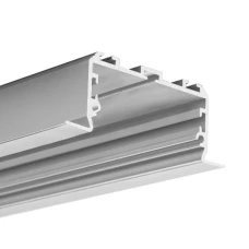 KLUS LARKO-50 50*25 (мм). Врізний алюмінієвий профіль для LED стрічок, з розсіювачем. (Ціна за 1 м.п.)