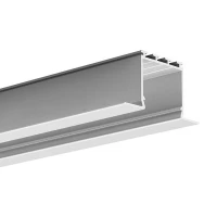 KLUS LARKO 26,2*24,5 (мм). Врізний алюмінієвий профіль для LED стрічок, з розсіювачем, 3м. (Ціна за 1 штуку)