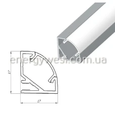 LP ЛПУ17 17*17 (мм). Кутовий профіль для LED стрічок, з розсіювачем LP. (Ціна за 1 м.п.)